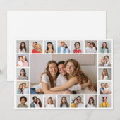 21 Foto Collage Editable Color Wenskaart (Voorkant / Achterkant)