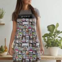 21 Foto Collage Grid All Over met naam zwart