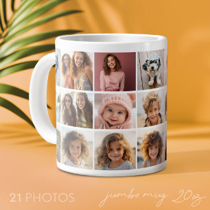 21 Foto Collage Raster - galerij - wit Grote Koffiekop