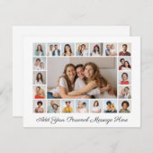 21 Foto Collage Voeg uw eigen Wenskaart toe (Voorkant / Achterkant)