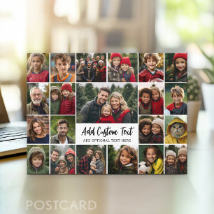 21 foto-collagerooster met 2 tekstvakken - briefkaart