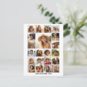 21 Fotocollage - Aangepaste tekst - Zwart en wit Briefkaart (Staand voorkant)