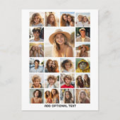 21 Fotocollage - Aangepaste tekst - Zwart en wit Briefkaart (Voorkant)