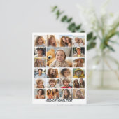 21 Fotocollage - Aangepaste tekst - Zwart en wit Briefkaart (Staand voorkant)
