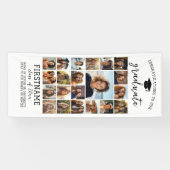 21 Fotocollage Afstuderen Modern Minimaal Wit Spandoek (Horizontaal)