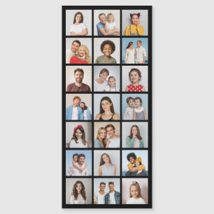 21 Fotocollage Bewerkbare Kleur Dunne Magnetische  Uitnodiging
