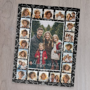 21 Fotocollage en tapijtpatroon - KAN KLEUR bewerk Legpuzzel