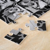 21 Fotocollage en tapijtpatroon - KAN KLEUR bewerk Legpuzzel (Zijkant)