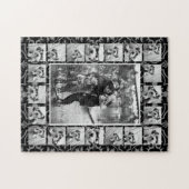 21 Fotocollage en tapijtpatroon - KAN KLEUR bewerk Legpuzzel (Horizontaal)
