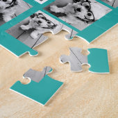 21 Fotocollage en tekst - KAN KLEUR bewerken Legpuzzel (Zijkant)