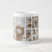 21 Fotocollage Familie Gepersonaliseerd Grote Koffiekop (Voorkant)