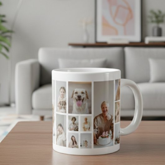 21 Fotocollage Familie Gepersonaliseerd Grote Koffiekop