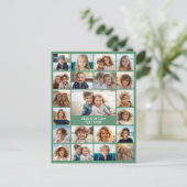 21 Fotocollage - Groen en Tekst Briefkaart (Staand voorkant)