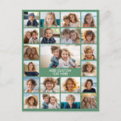 21 Fotocollage - Groen en Tekst Briefkaart (Voorkant)