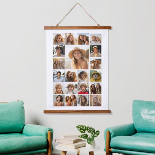 21 Fotocollage - met één foto gemarkeerd Hangend Wandkleed (Woonkamer)