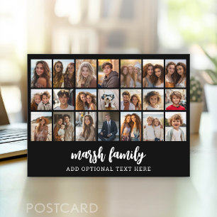 21 Fotosamenstelling - 3 rijen 7 kolommen - zwart Briefkaart
