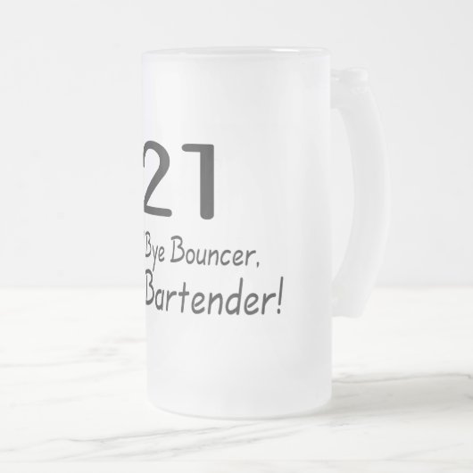 21 Goedendaags Bouncer Hallo Bartender (Blk) Matglas Bierpul (Voorkant rechts)