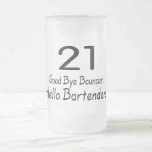 21 Goedendaags Bouncer Hallo Bartender (Blk) Matglas Bierpul