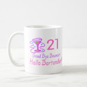 21 Goedendaags Bouncer Hallo Bartender (roze) Koffiemok (Links)