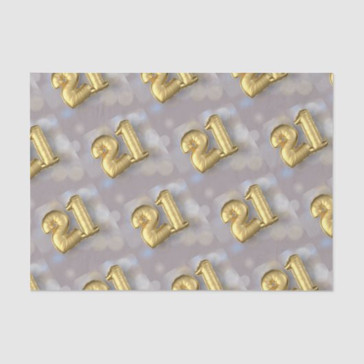 21 gouden ballonnen tissuepapier (Voorkant)
