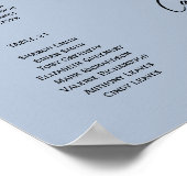 21 Grafiek met blauwe FOTO'S voor tafelgebruik Poster (Hoek)