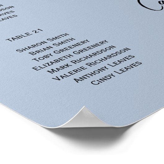 21 Grafiek met blauwe FOTO'S voor tafelgebruik Poster (Hoek)