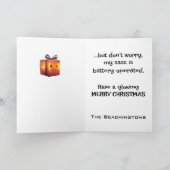 *~* 21 grillige gloed grappige magische kerst AP97 Bedankkaart (Binnen)