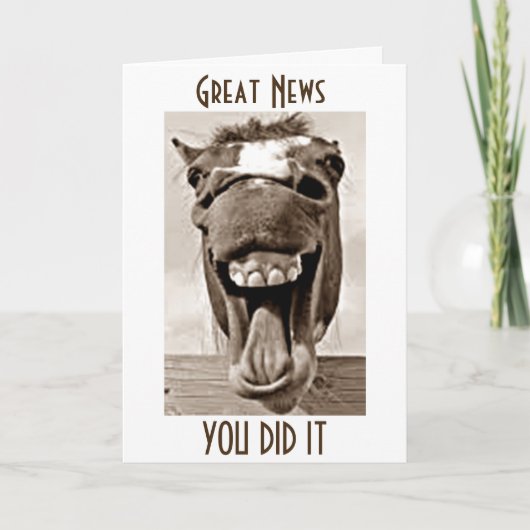 *21* HOORD DE GOEDE NIEUWS ZEGT GEKKE DONKEY KAART (Voorkant)