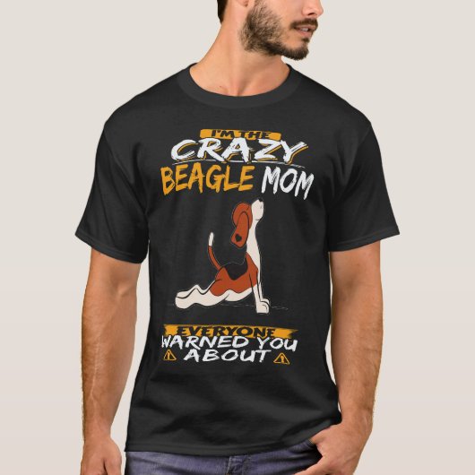 21 Ik ben de gekke Beagle-mama Beagle T-shirt (Voorkant)