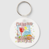 21 in stijl vieren sleutelhanger (Voorkant)