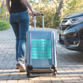 21 Individuele Turquoise Blue Adresetiketten Sticker (Koffer Insitu)