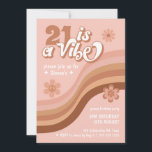 21 is een Vibe Retro Daisy Pink Birthday Kaart<br><div class="desc">Kan worden aangepast aan uw behoeften. // Op zoek naar matchings- of complementaire posten? Andere kantoorbenodigdheden uit de set die beschikbaar is in de afdeling "collecties" van mijn winkel. // Hulp nodig bij het aanpassen van uw ontwerp? Heb je andere ideeën? Je kunt me direct aanraken (Zoe).</div>