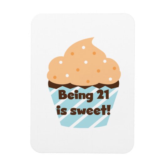 21 is Sweet Birthday T-shirts en cadeautjes Magneet (Verticaal)