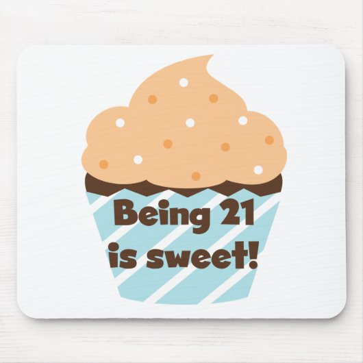 21 is Sweet Birthday T-shirts en cadeautjes Muismat (Voorkant)