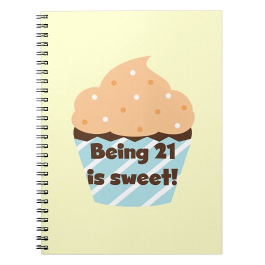 21 is Sweet Birthday T-shirts en cadeautjes Notitieboek (Voorkant)