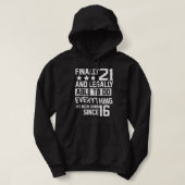 21 jaar - 21 jaar hoodie (Design voorkant)