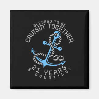 21 jaar Bruiloft Jubileum Koppels Cruising Trip Magneet