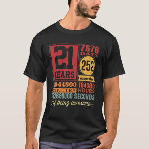 21 jaar Geweldige grappigheid 21ste Man op de gebo T-shirt
