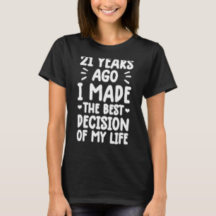21 jaar huwelijk voor gehuwde paren t-shirt