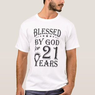 21 jaar lang door God , gelukkig 21ste herrie T-shirt