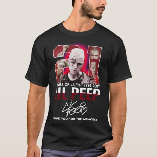 21 jaar Lil Peep Classic T-Shirt (Voorkant)