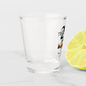 21 jaar na de geboorte roodbaars shot glas (Links)