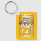 21 Jaar Nuchter Jubileum | Gouden Straal 12 Stappe Sleutelhanger (Voorkant)