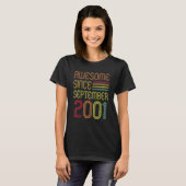 21 jaar oud 21 jarig Geweldige sinds september T-shirt (Voorkant volledig)