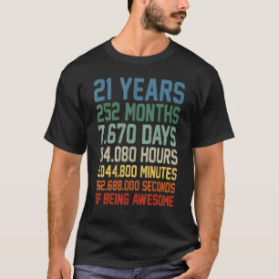 21 jaar oud 21e verjaardag decoraties BDA T-shirt