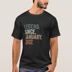 21 Jaar Oud 21e Verjaardag Legende Sinds 2 Januar T-shirt