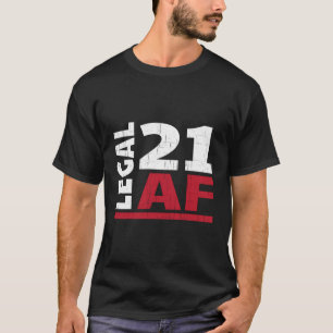 21 jaar oud feest outfit 21e verjaardag juridische t-shirt