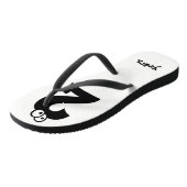 21 jaar oud Fun Black en White Numbers Birthday Teenslippers (Schuin)