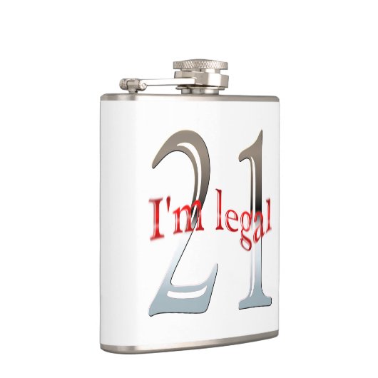 21 jaar oud | Funny 21ste verjaardag Ik ben legaal Heupfles (Rechts)