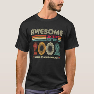 21 jaar oud Geweldige 2002 Retro 21st geboortedag  T-shirt